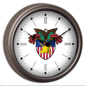 Custom logo imprinted logo wall clock
