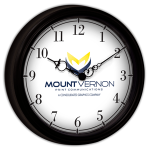 Custom logo imprinted logo wall clock