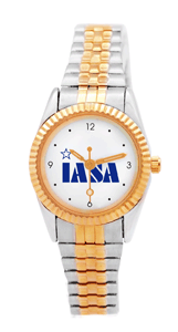 Ladies' Logo Watch with Metal Stretch Band