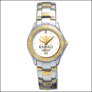 Metal Band Logo Watch with Calendar