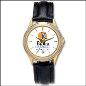 PT0011_leather band logo watch with calendar